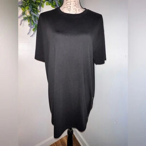 Bleecker&Mercer, XL, gold tone side zips,short sleeve, round neck, T-shirt dress